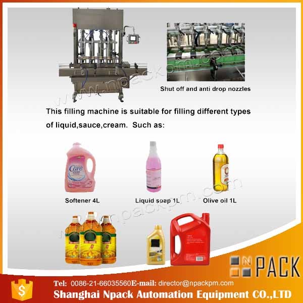 Avtomatik 2, 4, 6, 8, 10, 12 başlıq yeməli yemək yağı doldurma maşını